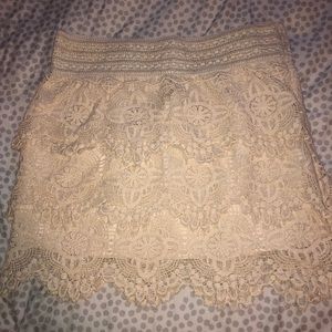 Layered mini pencil skirt